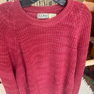 Vintage Men’s LLBean Knit Chunky Fisherman Sweater Red Size L